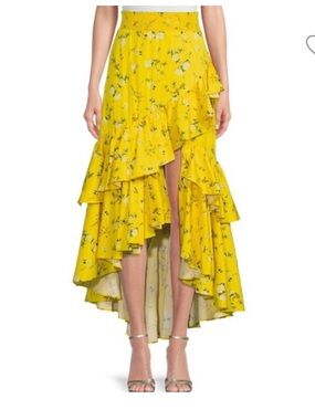NWT Alice and Olivia Cristina Floral Wrap Skirt Sz 8 Escape Ditsy Sunbeam